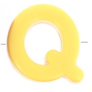 Assortiment perles lettre alphabet 20x18 mm en acrylique - Q - Multicolore x10|raw }}
