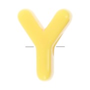 Assortiment perles lettre alphabet 21x15 mm en acrylique - Y - Multicolore x10|raw }}