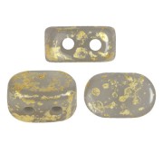 Perles en verre Lipsi® par Puca® 4x6 mm - Dapple Gray Gold splash x10g|raw }}