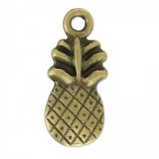 Breloques ananas 20 mm bronze x5