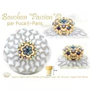 Perles en verre Lipsi® par Puca® 4x6 mm - Light Citrus Gold splash x10g