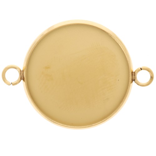 Intercalaire serti pour cabochon fond plat 20 mm - Acier inoxydable 304L Doré x1