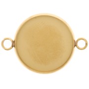 Intercalaire serti pour cabochon fond plat 18 mm - Acier inoxydable 304L Doré x1