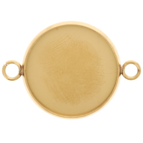 Intercalaire serti pour cabochon fond plat 18 mm - Acier inoxydable 304L Doré x1