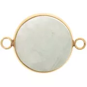 Intercalaire serti pour cabochon fond plat 18 mm - Acier inoxydable 304L Doré x1