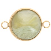 Intercalaire serti pour cabochon fond plat 16 mm - Acier inoxydable 304L Doré x1