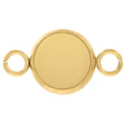 Intercalaire serti pour cabochon fond plat 8 mm - Acier inoxydable 304L Doré x1|raw }}