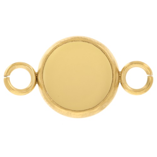Intercalaire serti pour cabochon fond plat 8 mm - Acier inoxydable 304L Doré x1