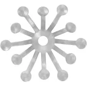 Coupelles fleurs 14 mm - Acier inoxydable 304L x6