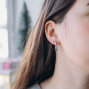 Créoles ovales 21x15 mm - Acier inoxydable 304L x20