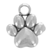 Breloque patte de chien 7x6 mm - Acier inoxydable 304L x1