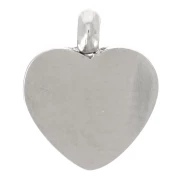 Breloque coeur 9x7.5 mm résine époxy - Acier inoxydable 304L - Rouge x1