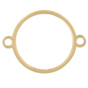 Intercalaire cercle évidé 10 mm - Acier inoxydable 316L Doré x1|raw }}