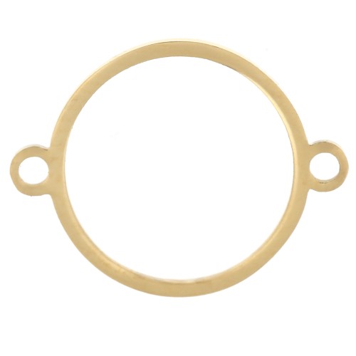 Intercalaire cercle évidé 10 mm - Acier inoxydable 316L Doré x1