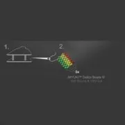 Fermoir mousqueton 11 mm pour Miyuki 10/0 5 rangs en Argent 925 x1