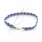 Fermoir mousqueton 11 mm pour Miyuki 10/0 5 rangs en Argent 925 x1