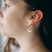 Créoles clips - Pour oreilles non percées 20 mm - Acier inoxydable 304L Doré x2