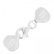 Fermoir mousqueton  9 mm pour Miyuki 11/0 6 rangs en Argent 925 x1