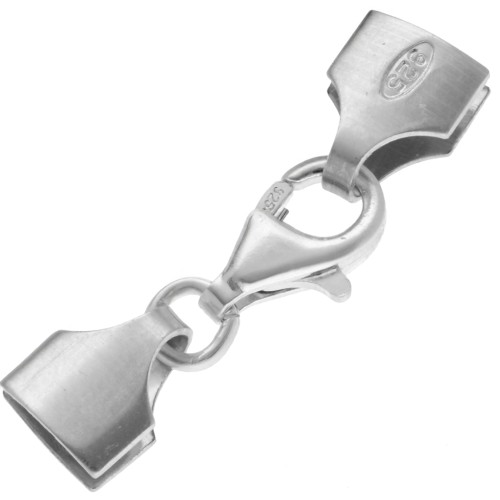 Fermoir mousqueton 9 mm pour Miyuki 11/0 4 rangs - Argent 925 x1