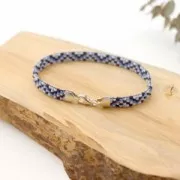 Fermoir mousqueton 9 mm pour Miyuki 11/0 4 rangs - Argent 925 x1