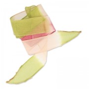 Ruban en soie 25 mm Tie and Dye Lillie Olive/Rose/Framboise x85cm|raw }}
