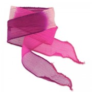 Ruban en soie 25 mm Tie and Dye Princess Rose/Fuchsia/Purple x85cm|raw }}