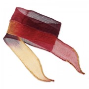 Ruban en soie 25 mm Tie and Dye Fire Storm Bordeaux/Purple/Camel x85cm|raw }}