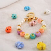 Porte clés mousqueton 32 mm - Doré à l'or fin x1