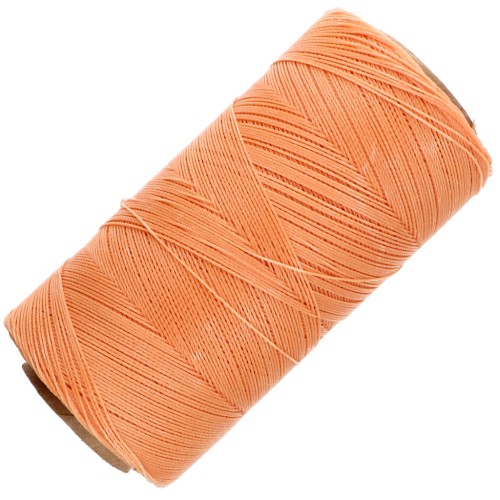 Bobine de fil ciré Linhasita pour micro macramé 0.35 mm - Orange clair (216) x448m
