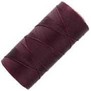 Bobine de fil ciré Linhasita pour macramé 1.4 mm - Cherry Black (630) x130m