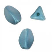 Perles en verre tchèque Pinch Beads 5x3 mm Pastel Petrol x50