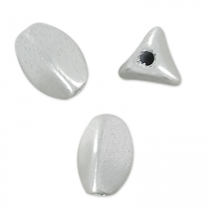 Perles en verre tchèque Pinch Beads 5x3 mm Silver Mat x50