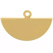 Embout pince demi-lune 18x11 mm - Doré x1