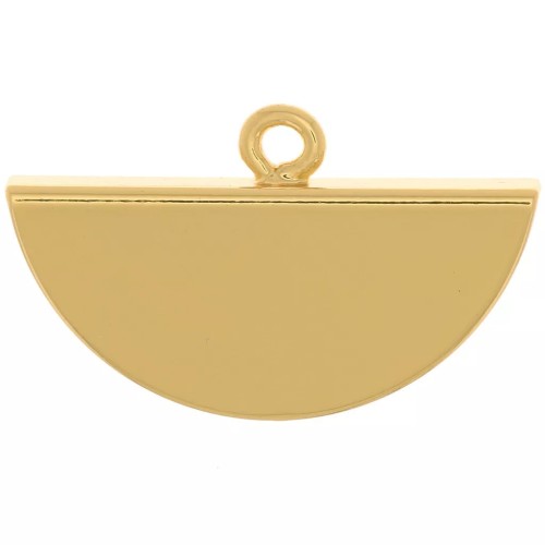 Embout pince demi-lune 18x11 mm - Doré x1