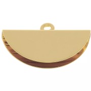 Embout pince demi-lune 18x11 mm - Doré x1