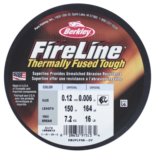 Fil Fireline - Tresse fusionnée 0.12 mm (16LB) - Crystal x150m
