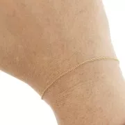 Chaîne maille Forçat 1 mm - Acier inoxydable 316L Doré x50cm