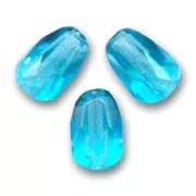 Poires facettées 7x5 mm Aquamarine  x25