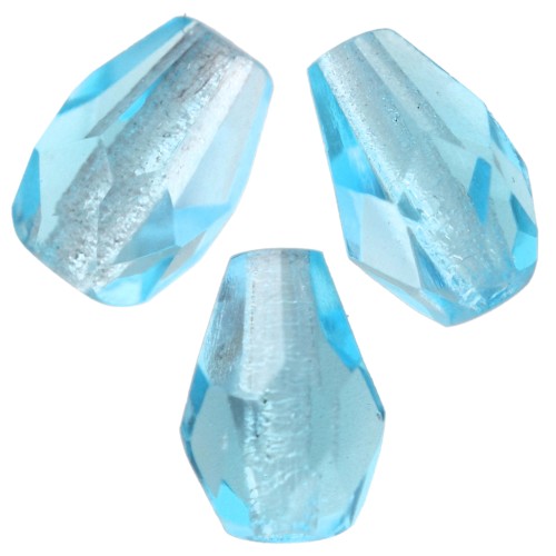 Poires facettées 7x5 mm Aquamarine  x25