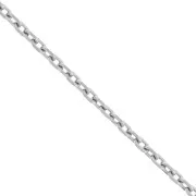Chaîne maille Forçat limée 2.6 mm - Acier inoxydable 316L x1m