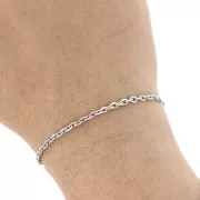 Chaîne maille Forçat limée 2.6 mm - Acier inoxydable 316L x1m