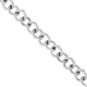 Chaîne maille Forçat ronde 4.9 mm - Acier inoxydable 316L x1m