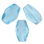 Olives facettées 6x4 mm Aquamarine x25