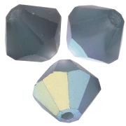 Perles toupies Preciosa - Rondelle Bead 6 mm - Montana AB Matt x12