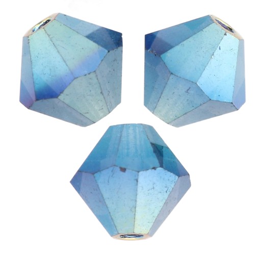 Perles toupies Preciosa - Rondelle Bead 5 mm - Montana AB 2X x12