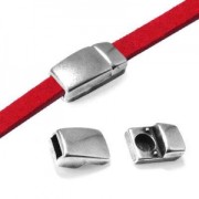 Fermoir aimanté 17x8 mm pour lacet 5 mm Doré à l'or fin x1