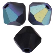 Perles toupies Preciosa - Rondelle Bead 5 mm - Jet AB Matt x12