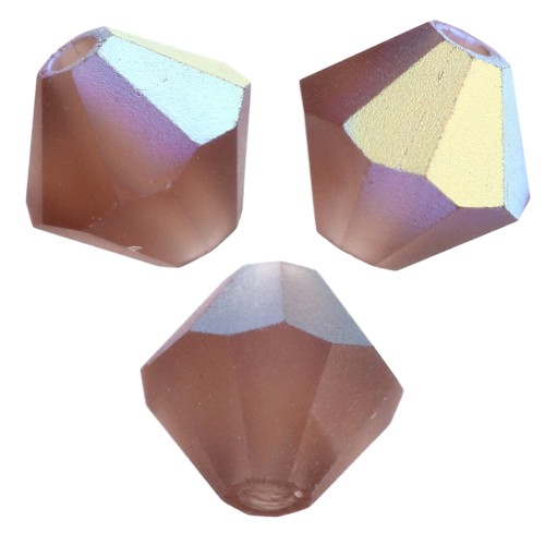 Perles toupies Preciosa - Rondelle Bead 5 mm - Smoked Topaz AB Matt x12