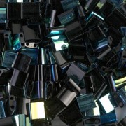 Miyuki Tila Beads 5x5x1.9 mm TL-4555 - Jet AB x10g