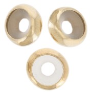 Perle stoppeur 7 mm avec un trou de 2.5 mm - Gold filled (or laminé) x1